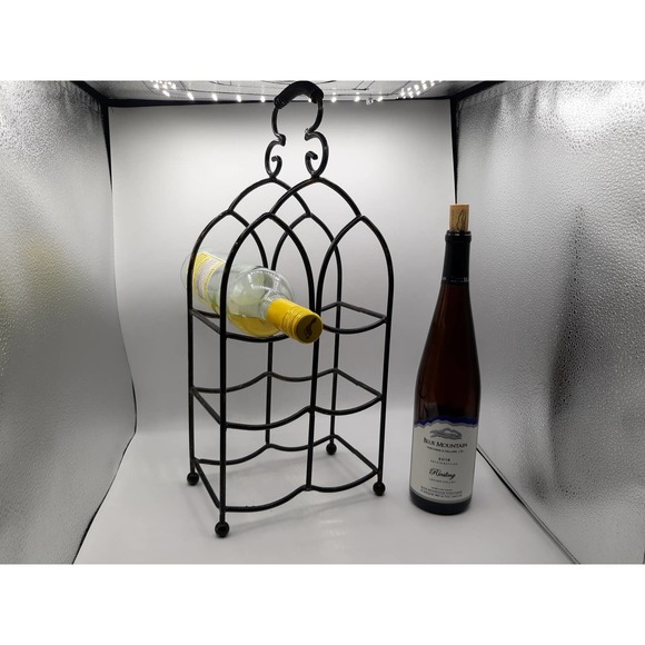 VINTAGE METAL SHABBY CHIC WINE RACK - Picture 2 of 7